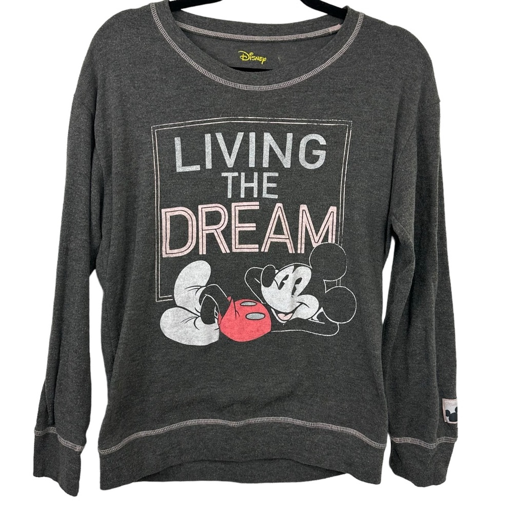 Disney Mickey Mouse Lightweight Crew Neck Sweatshirt - Size Small